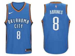 Nike NBA Oklahoma City Thunder #8 Alex Abrines Jersey 2017-18 New Season Blue Jersey