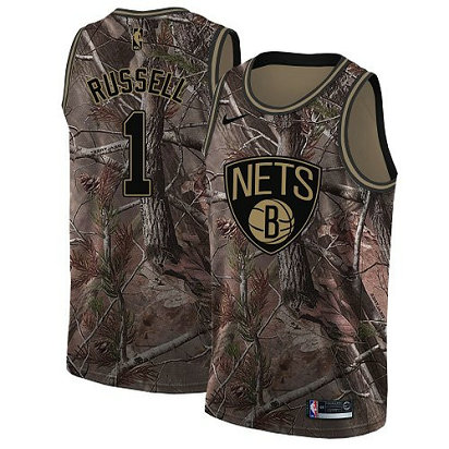 Nike Nets #1 D'Angelo Russell Camo NBA Swingman Realtree Collection Jersey