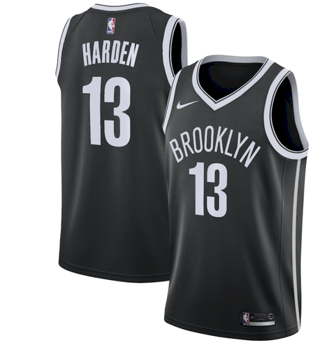 Nike Nets #13 James Harden Black NBA Swingman Icon Edition Jersey