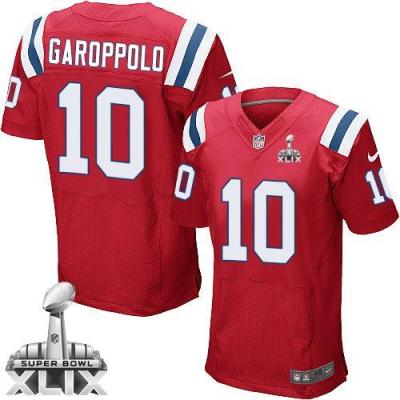 Nike New England Patriots #10 Jimmy Garoppolo Red Super Bowl XLIX Men-s Stitched NFL Elite Jersey