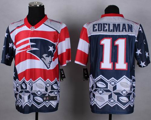 Nike New England Patriots #11 Julian Edelman Noble Fashion elite jerseys