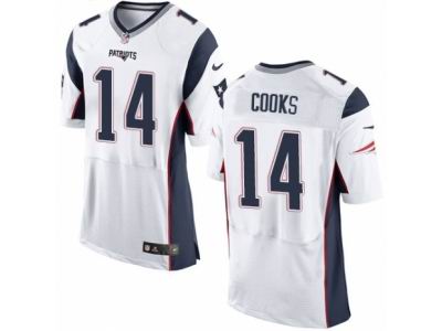 Nike New England Patriots #14 Brandin Cooks Elite White Jersey