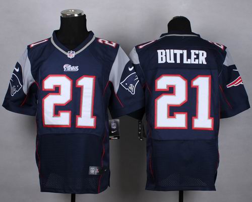 Nike New England Patriots #21 Malcolm Butler Blue Elite Jerseys