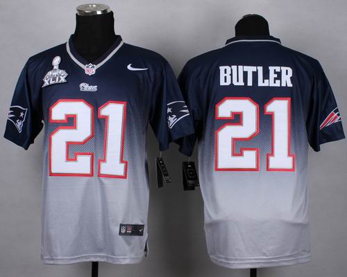 Nike New England Patriots #21 Malcolm Butler Elite Drift II Fashion 2015 Super Bowl XLIX Jersey