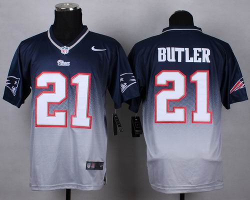 Nike New England Patriots #21 Malcolm Butler Elite Drift II Fashion Jersey