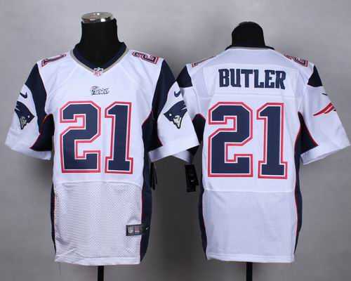 Nike New England Patriots #21 Malcolm Butler White Elite Jerseys