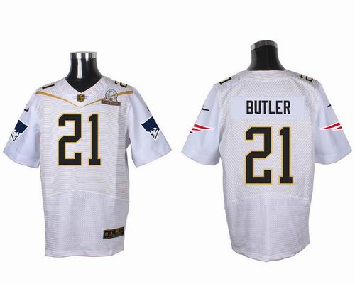 Nike New England Patriots #21 Malcolm Butler white 2016 Pro Bowl Elite Jersey