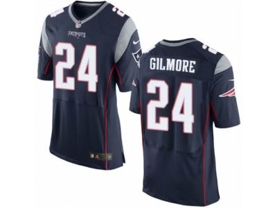 Nike New England Patriots #24 Stephon Gilmore Elite Navy Blue Jersey
