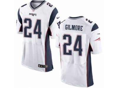 Nike New England Patriots #24 Stephon Gilmore Elite White Jersey