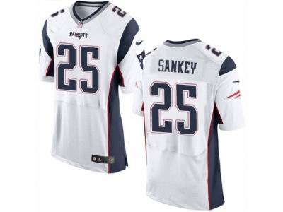 Nike New England Patriots #25 Bishop Sankey Elite White Jersey