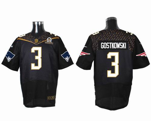 Nike New England Patriots #3 Stephen Gostkowski black 2016 Pro Bowl Elite Jersey