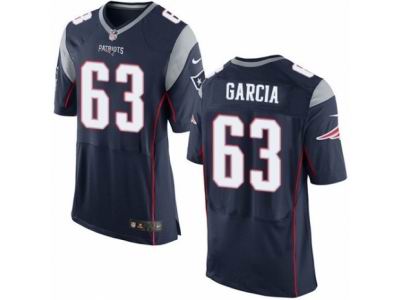 Nike New England Patriots #63 Antonio Garcia Elite Navy Blue Jersey