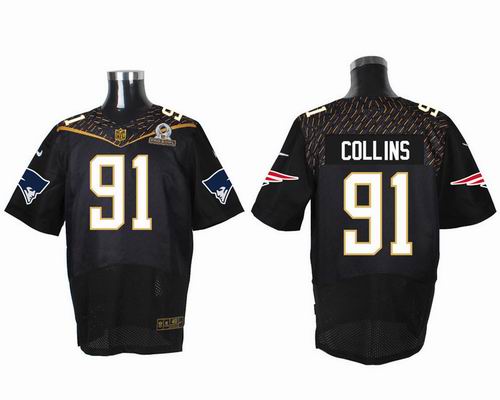 Nike New England Patriots #91 Jamie Collins black 2016 Pro Bowl Elite Jersey