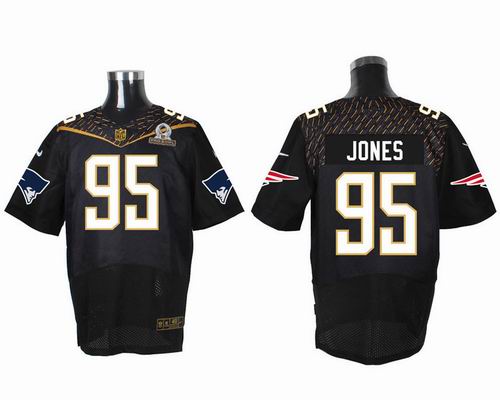 Nike New England Patriots #95 Chandler Jones black 2016 Pro Bowl Elite Jersey