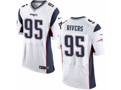 Nike New England Patriots #95 Derek Rivers Elite White Jersey