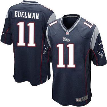 Nike New England Patriots 11 Julian Edelman Navy Blue Team Color NFL Game Jersey