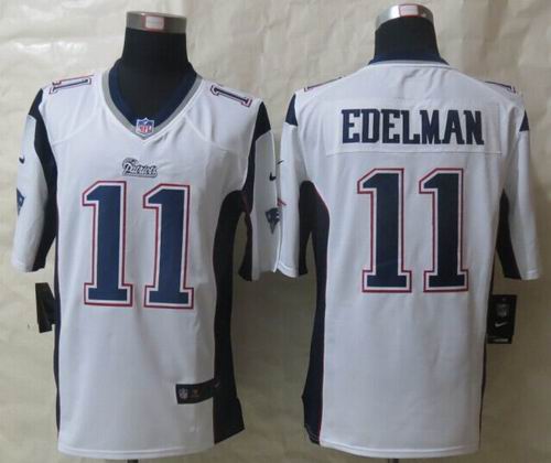 Nike New England Patriots 11 Julian Edelman White Game Jerseys