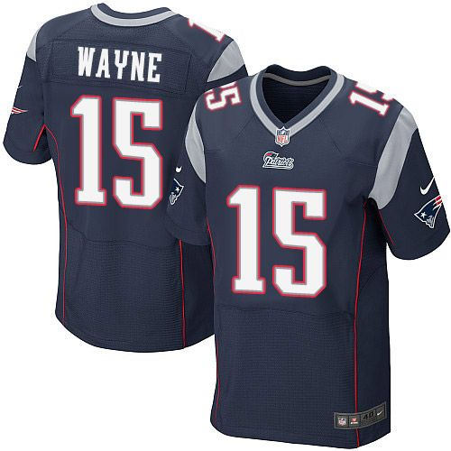 Nike New England Patriots 15 Reggie Wayne Navy Blue Team Color NFL Elite Jersey