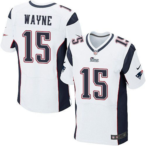 Nike New England Patriots 15 Reggie Wayne White NFL Elite Jersey