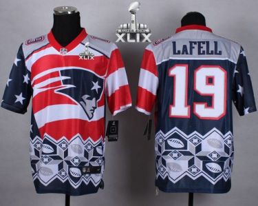 Nike New England Patriots 19 Brandon LaFell Navy Blue Super Bowl XLIX NFL Elite Noble Fashion Jersey