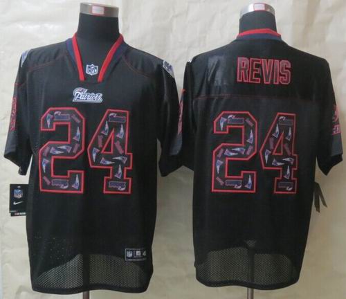 Nike New England Patriots 24 Darrelle Revis Lights Out Black Elite Jerseys