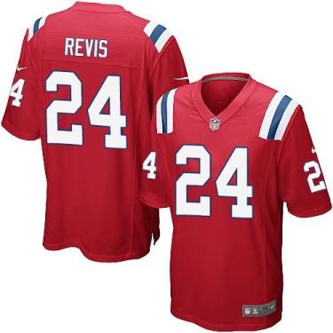 Nike New England Patriots 24 Darrelle Revis Red Alternate NFL Game Jersey
