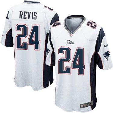 Nike New England Patriots 24 Darrelle Revis White NFL Game Jersey