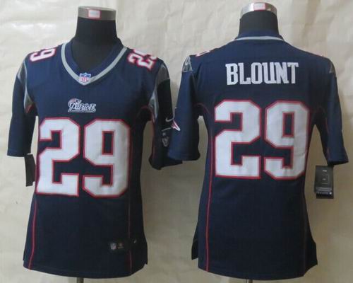 Nike New England Patriots 29 LeGarrette Blount Blue Game Jerseys