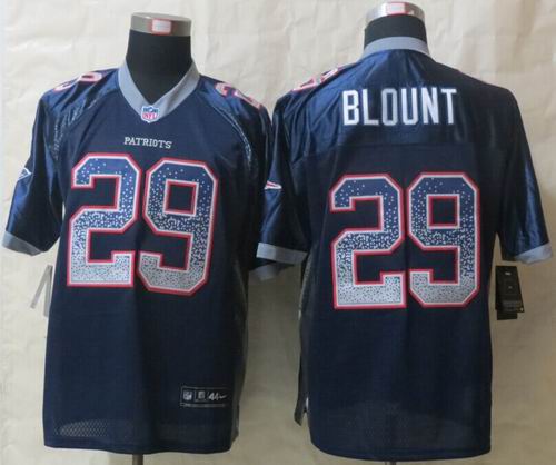 Nike New England Patriots 29 LeGarrette Blount Drift Fashion Blue Elite Jerseys