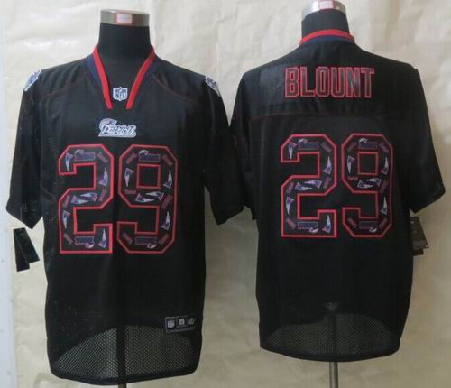 Nike New England Patriots 29 LeGarrette Blount Lights Out Black Elite Jerseys