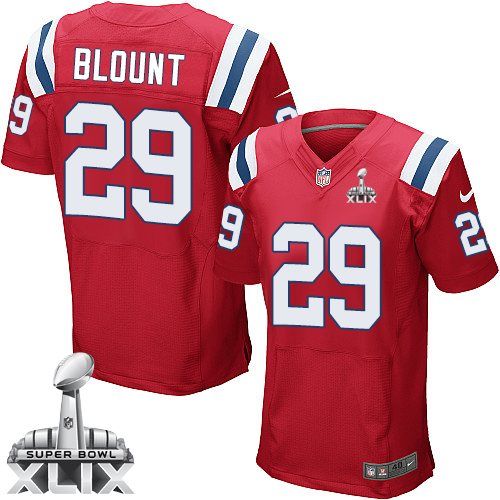 Nike New England Patriots 29 LeGarrette Blount Red Alternate Super Bowl XLIX NFL Elite Jersey