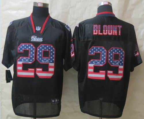 Nike New England Patriots 29 LeGarrette Blount USA Flag Fashion Black Elite Jerseys