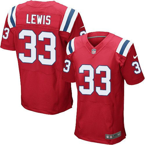 Nike New England Patriots 33 Dion Lewis Red Alternate NFL Elite Jersey