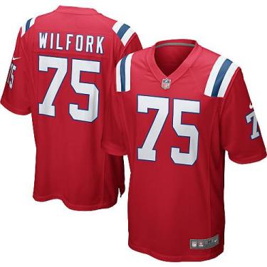 Nike New England Patriots 75 Vince Wilfork Red Alternate NFL Game Jersey