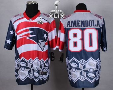 Nike New England Patriots 80 Danny Amendola Navy Blue Super Bowl XLIX NFL Elite Noble Fashion Jersey