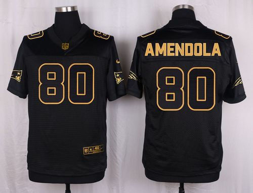 Nike New England Patriots 80 Danny Amendola Pro Line Black Gold Collection NFL Elite Jersey