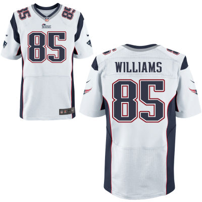 Nike New England Patriots 85 Michael Williams White Road NFL Elite Jersey