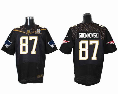 Nike New England Patriots 87# Rob Gronkowski black 2016 Pro Bowl Elite Jersey