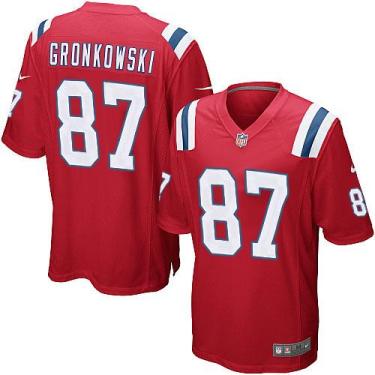 Nike New England Patriots 87 Rob Gronkowski Red Alternate NFL Game Jersey