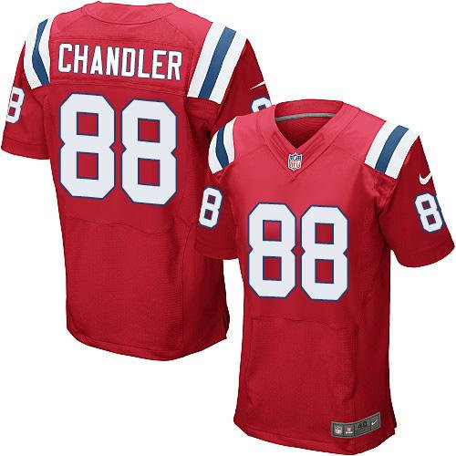 Nike New England Patriots 88 Scott Chandler Red Alternate NFL Elite Jersey