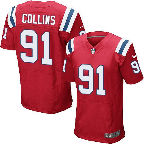 Nike New England Patriots 91 Jamie Collins Red Alternate NFL Elite Jersey