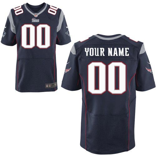 Nike New England Patriots Customized Elite Team Color Blue Jersey