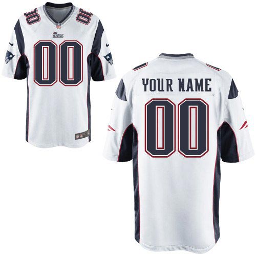 Nike New England Patriots Customized Game White Jersey
