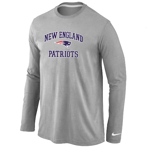 Nike New England Patriots Heart & Soul Long Sleeve T-Shirt Grey