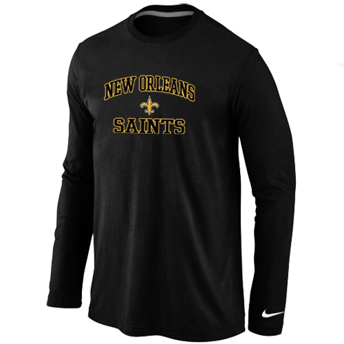 Nike New Orleans Sains Heart & Soul Long Sleeve T-Shirt Black