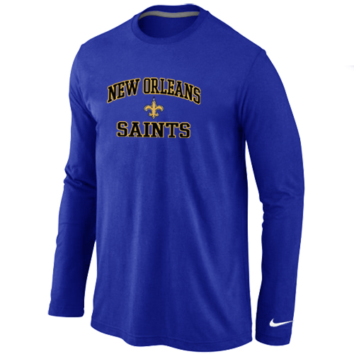 Nike New Orleans Sains Heart & Soul Long Sleeve T-Shirt Blue