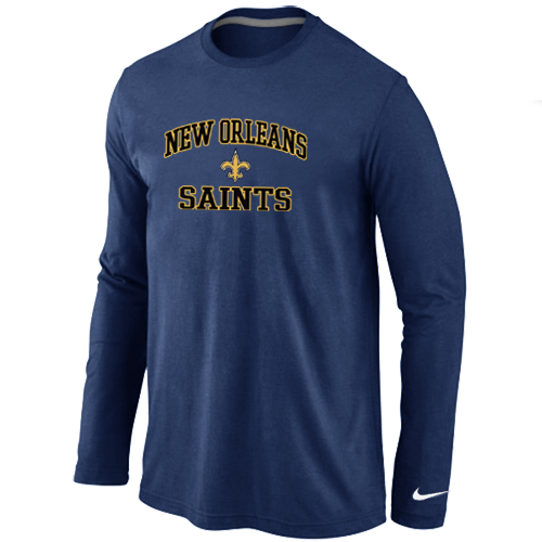 Nike New Orleans Sains Heart & Soul Long Sleeve T-Shirt D.Blue