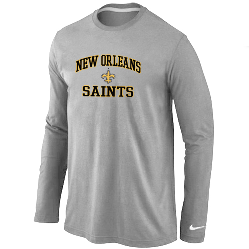 Nike New Orleans Sains Heart & Soul Long Sleeve T-Shirt Grey