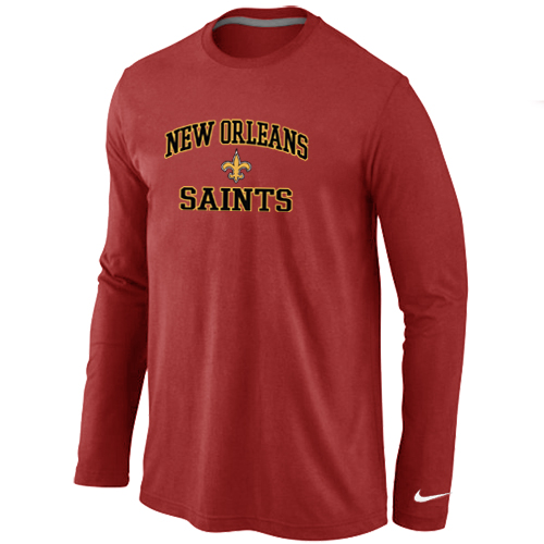 Nike New Orleans Sains Heart & Soul Long Sleeve T-Shirt RED