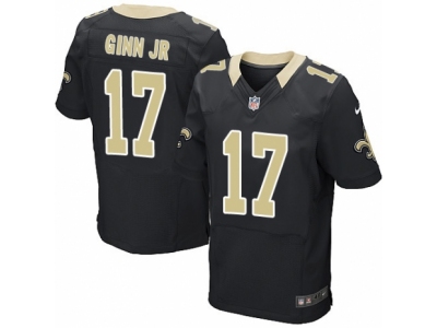 Nike New Orleans Saints #17 Ted Ginn Jr Elite Black Jersey